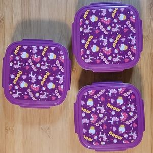 Kids Lunch containers,  divided lunch containers, unicorn
